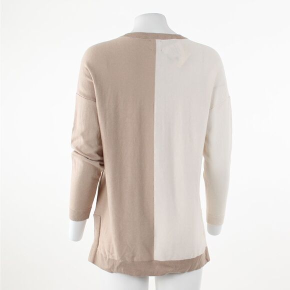 Anne Klein Colorblock Crewneck Sweater - Picture 3 of 5